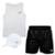 Conjunto Camiseta Regata Algodão Short Tactel E Boné Planeta - Branco
