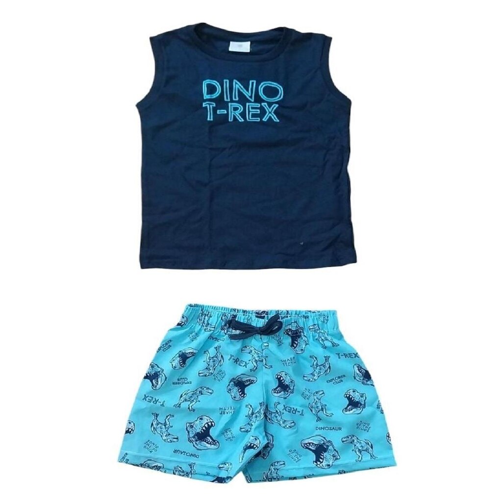 Conjunto Camiseta Regata e Bermuda Microfibra Menino