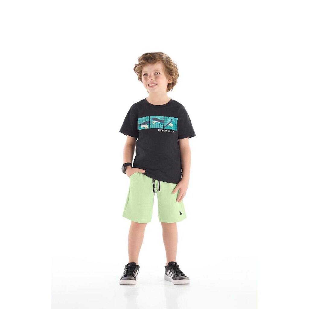 Conjunto Camiseta Skate Bermuda Quimby