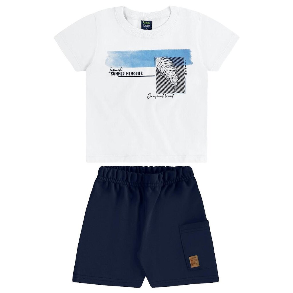Conjunto Camiseta Tropical Bermuda Bee Loop