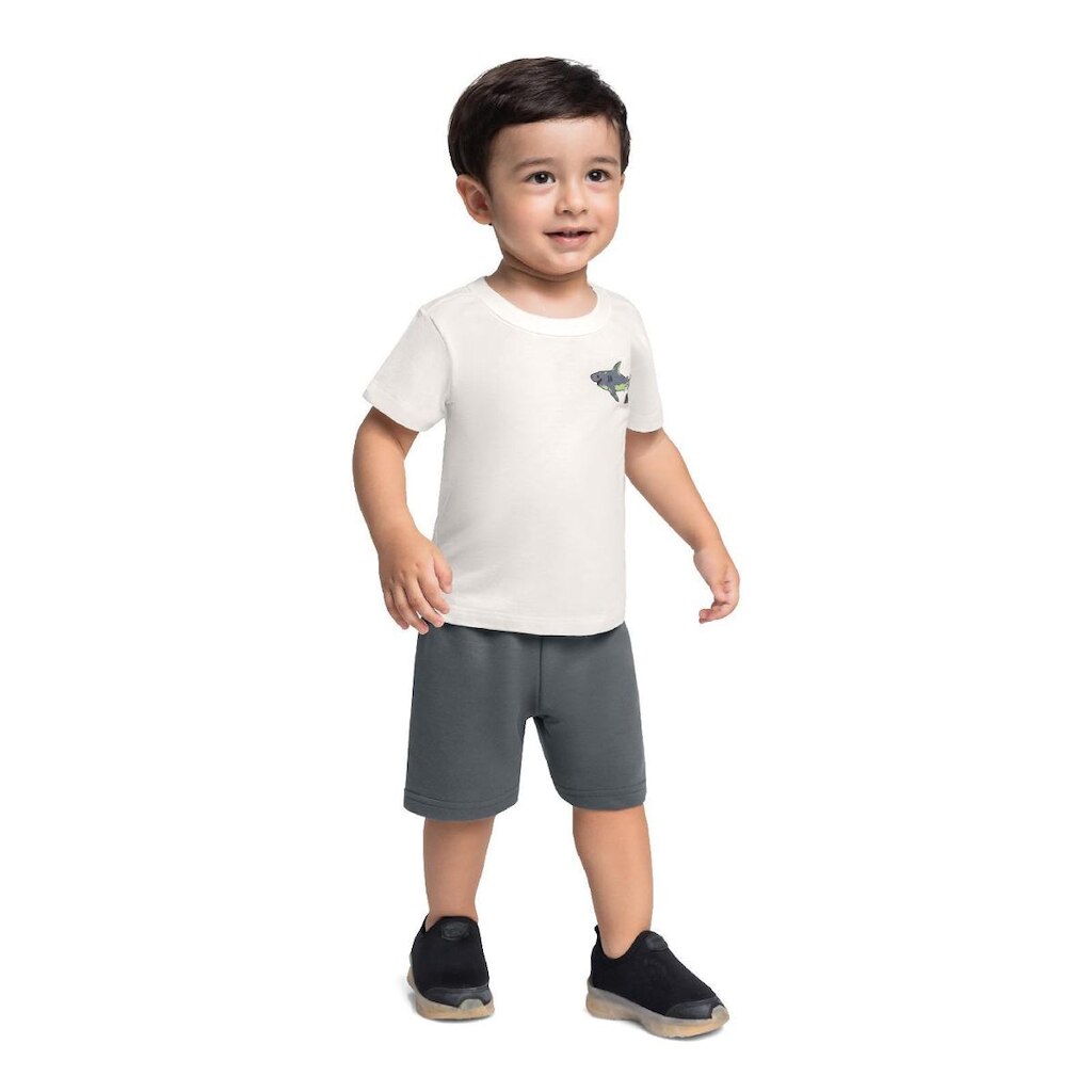 Conjunto Camiseta Tubarão Bermuda Bee Loop