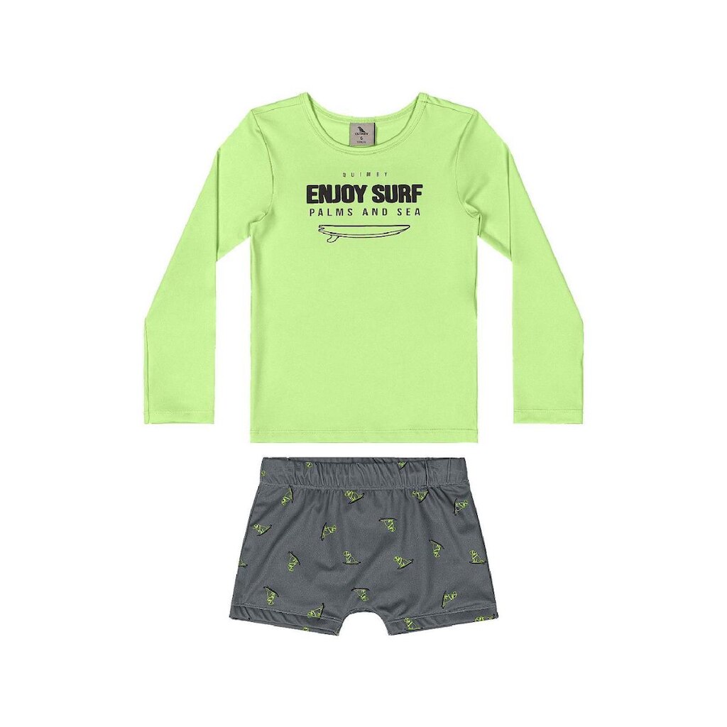 Conjunto Camiseta UV e Sunga Boxer Quimby