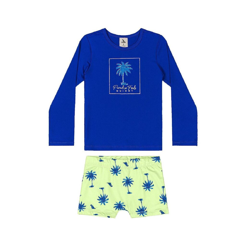 Conjunto Camiseta UV e Sunga Boxer Quimby
