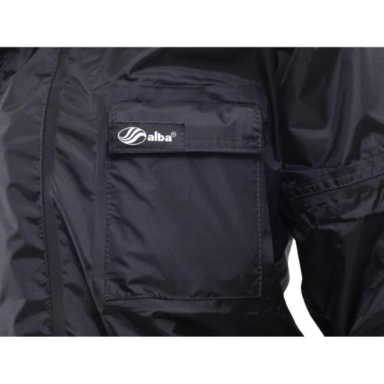 CONJUNTO CAPA CHUVA ALBA EUROPA NYLON PRETO - Preto Menor preço em CONJUNTO CAPA CHUVA ALBA EUROPA NYLON PRETO - Preto