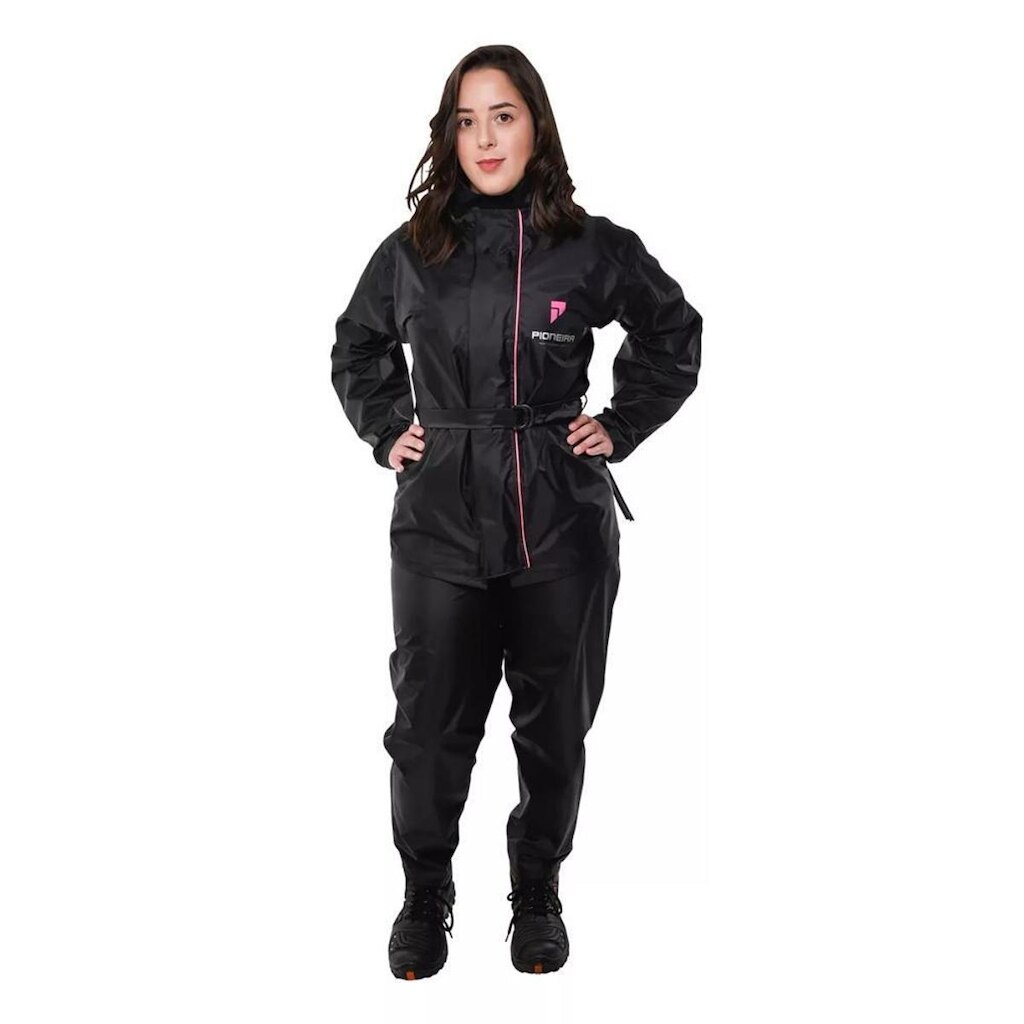 Conjunto Capa de Chuva Nylon Feminino Pioneira Storm Moto