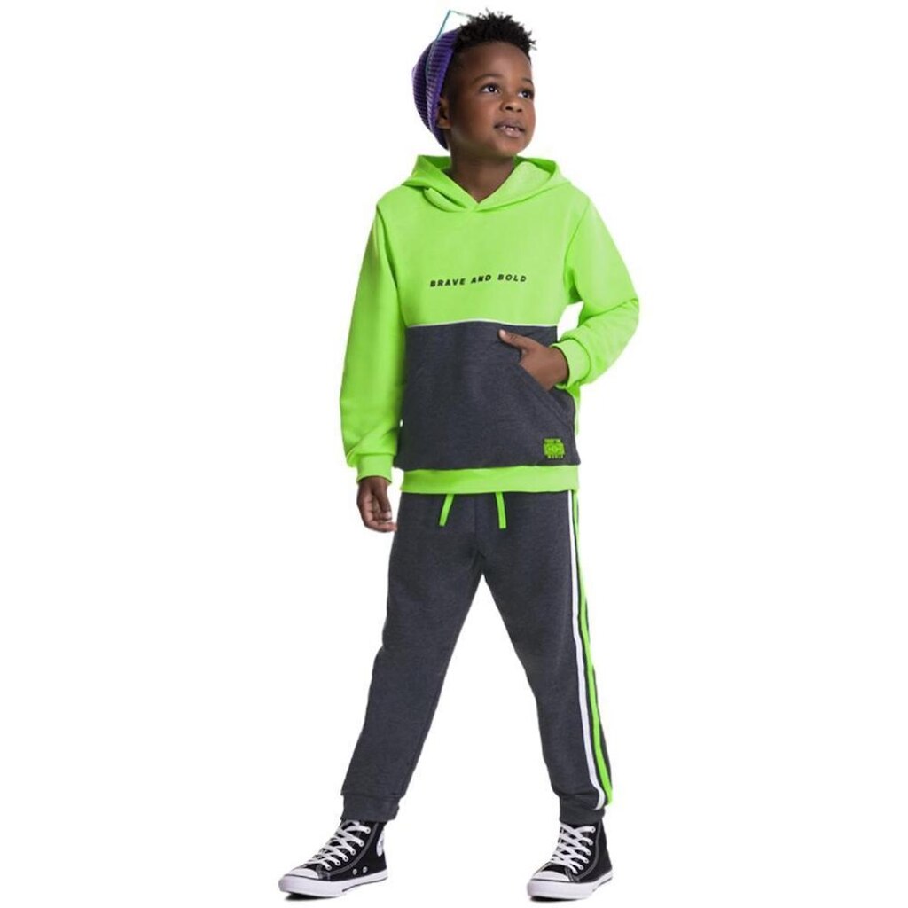 Conjunto Capuz Infantil Blusão Calça Jogging Boca Grande