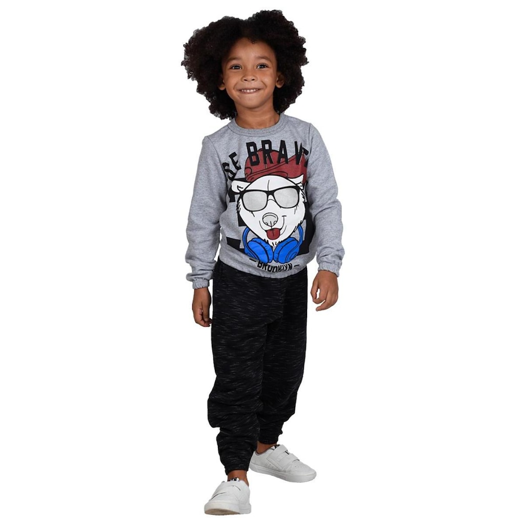 Conjunto Casaco e Calça Preta - Big Bless
