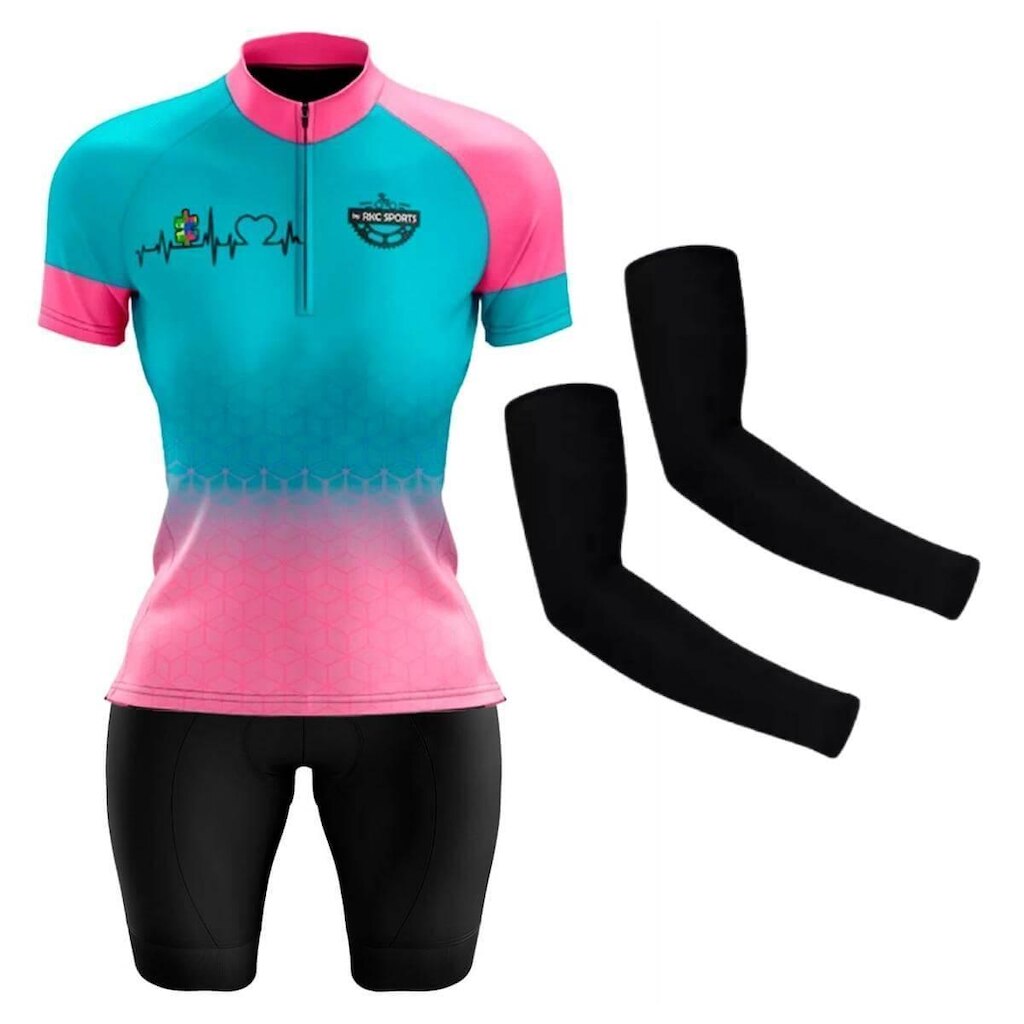 Conjunto Ciclismo Feminino Bermuda Forro Espuma Diferente é ser Você