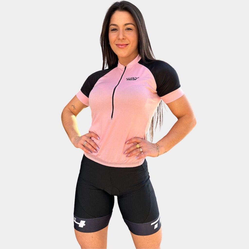 Conjunto Ciclismo Feminino - Camisa Way Fresh e Bermuda Gel Way