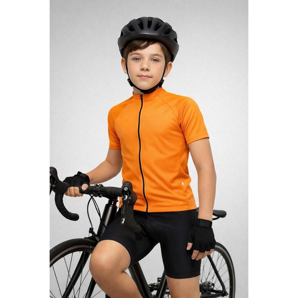 Conjunto Ciclismo Infantil Camisa e Bermuda Bike Proteção UV MTB
