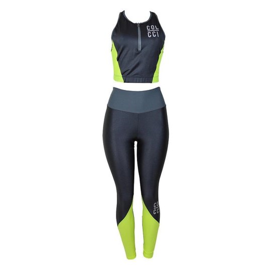 Conjunto Colcci Fitness Academia Feminino 222.57.00150 - Grafite Menor preço em Conjunto Colcci Fitness Academia Feminino 222.57.00150 - Grafite
