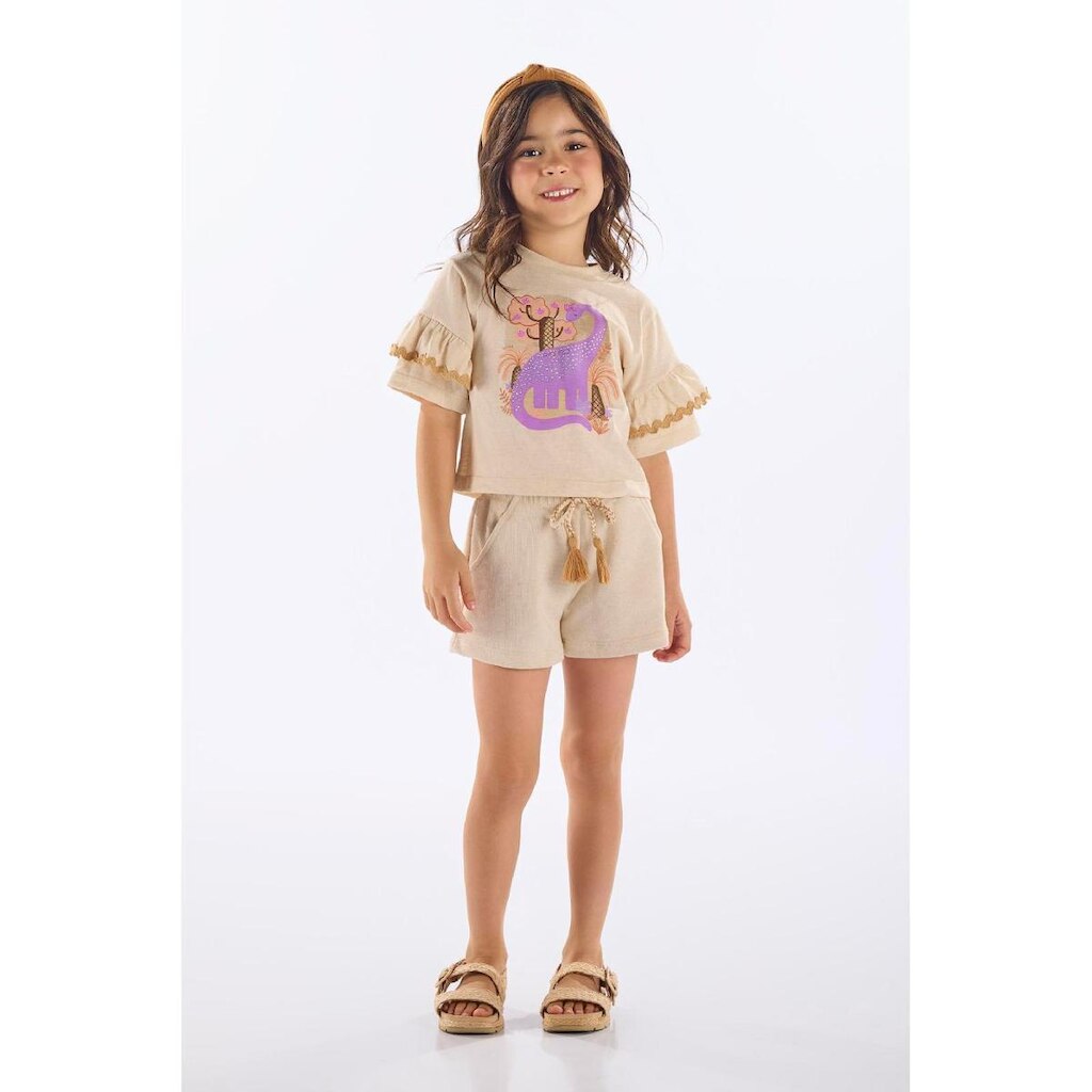Conjunto com Blusa e Short Infantil Up Baby