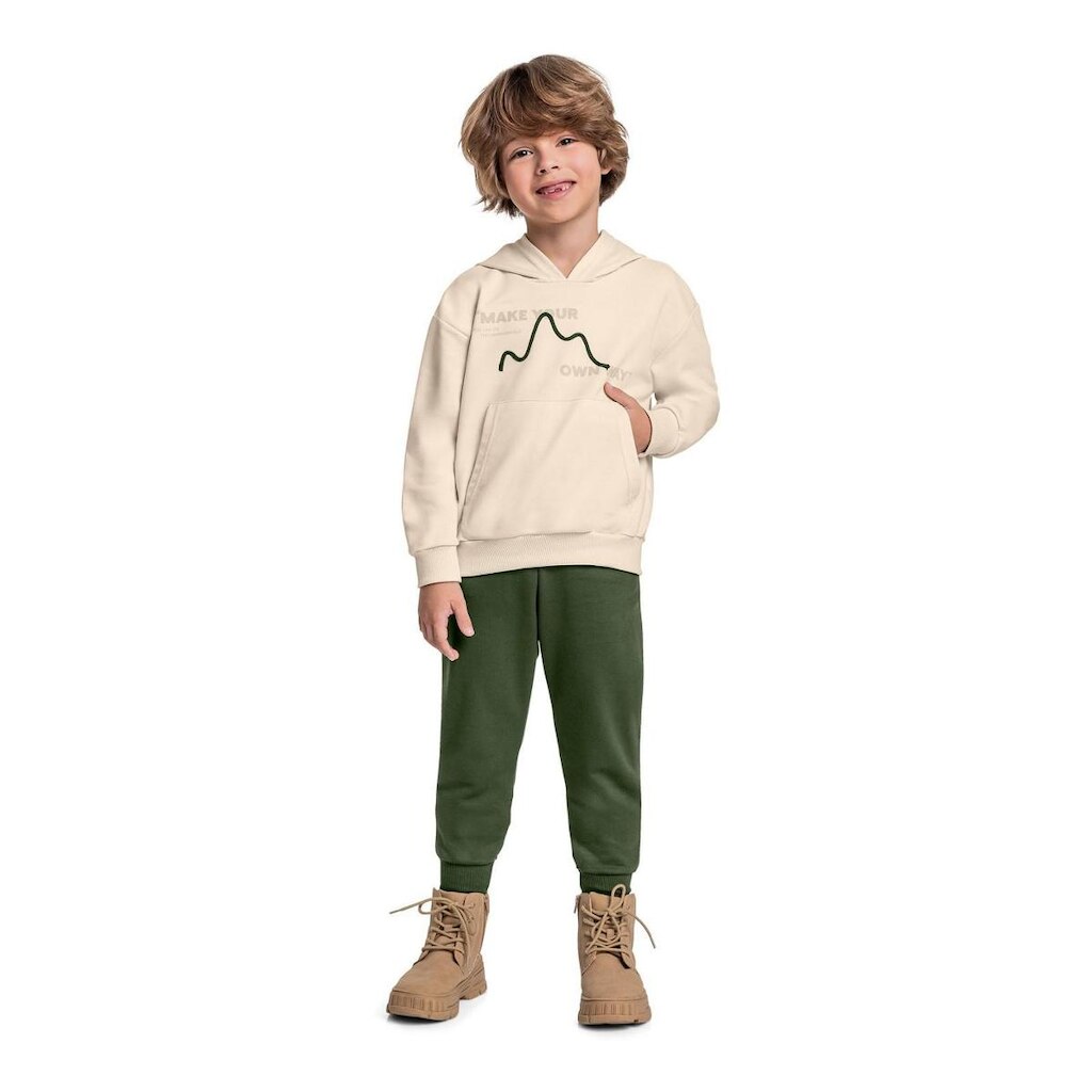 Conjunto com Blusão e Calça em Moletom para Menino Quimby