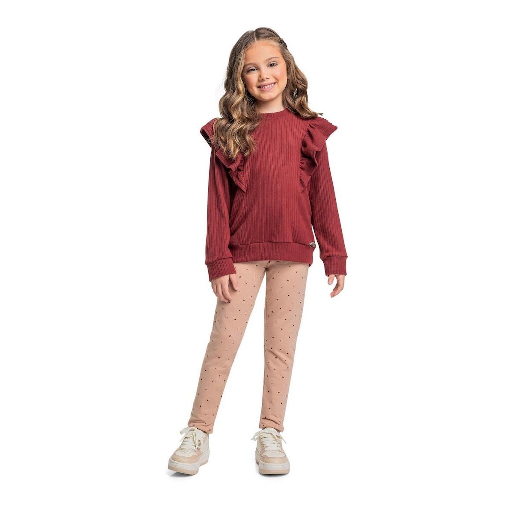 Conjunto com Blusão e Legging para Menina Quimby