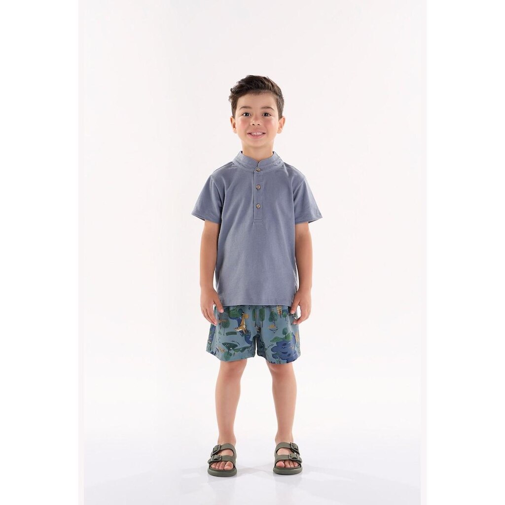 Conjunto com Camiseta e Bermuda Infantil para Menino Up Baby