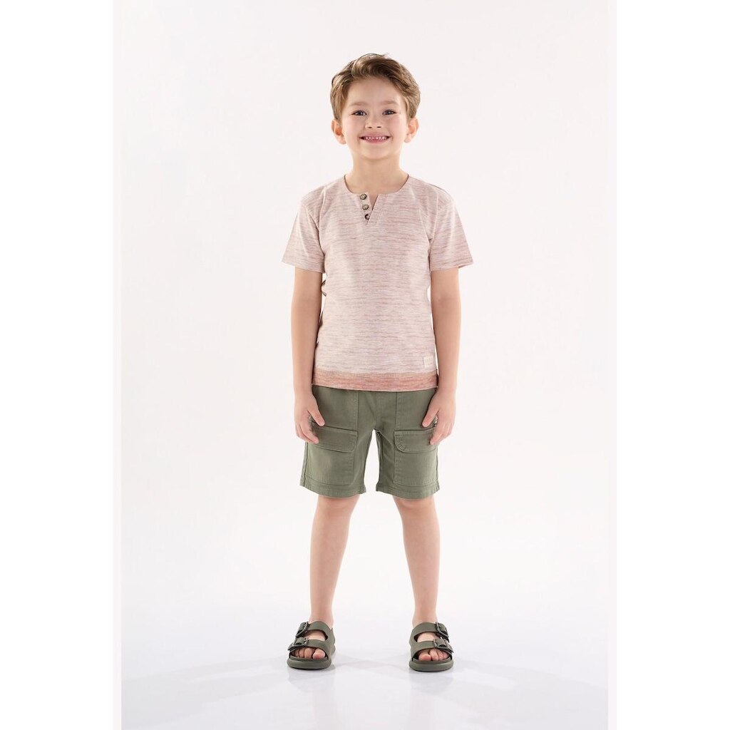 Conjunto com Camiseta e Bermuda Infantil para Menino Up Baby
