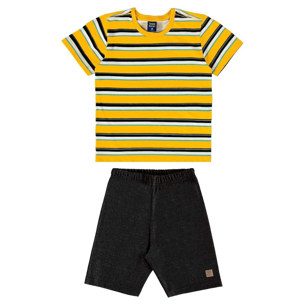 Conjunto com Camiseta e Bermuda para Menino Bee Loop