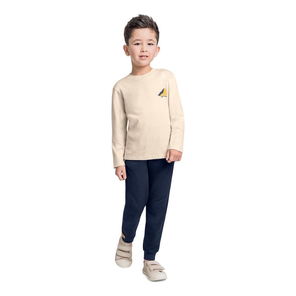 Conjunto com Camiseta Manga Longa e Calça para Menino Quimby