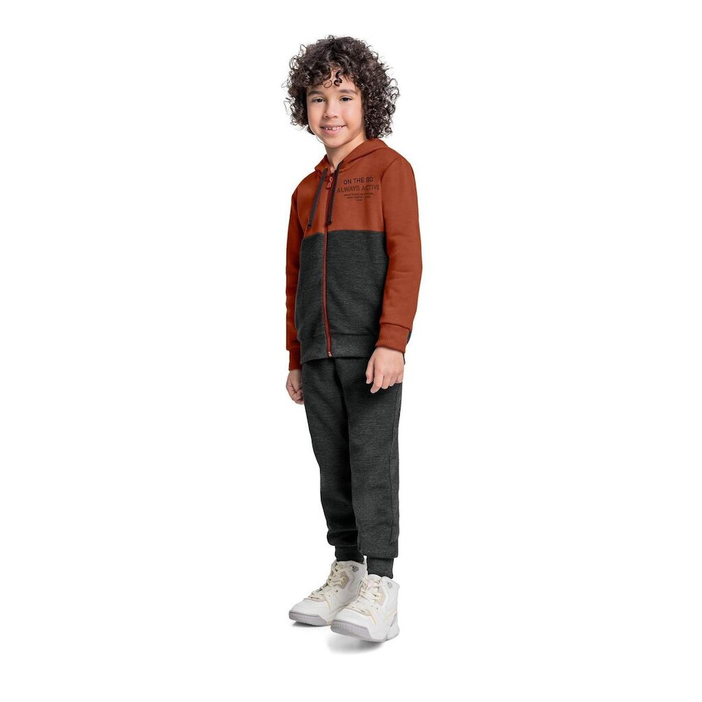 Conjunto com Jaqueta e Calça em Moletom para Menino Quimby
