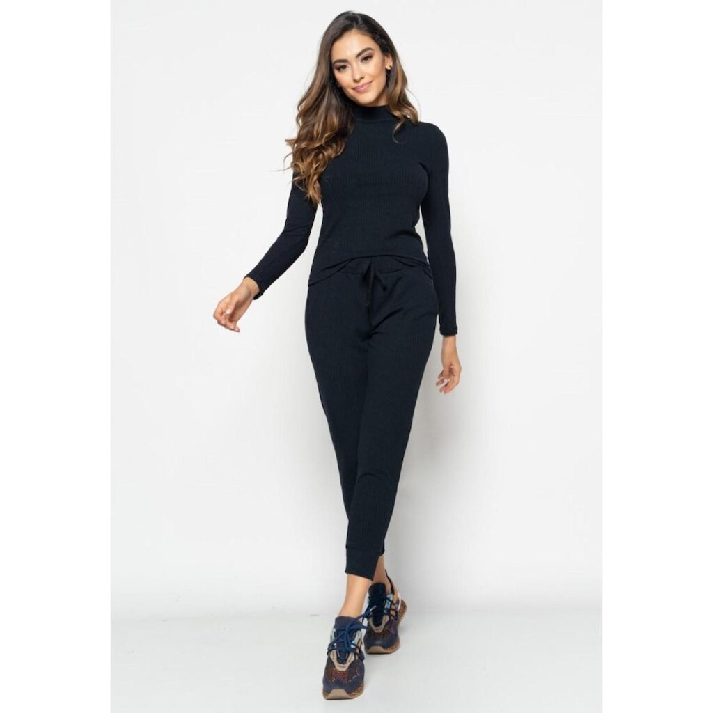 Conjunto Comfy Bl. Gola Alta M/Longa e Jogger Canelado Salvatore