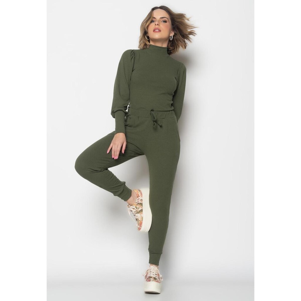 Conjunto Comfy Blusa Princesa M/Longa e Jogger Canelada Salvatore