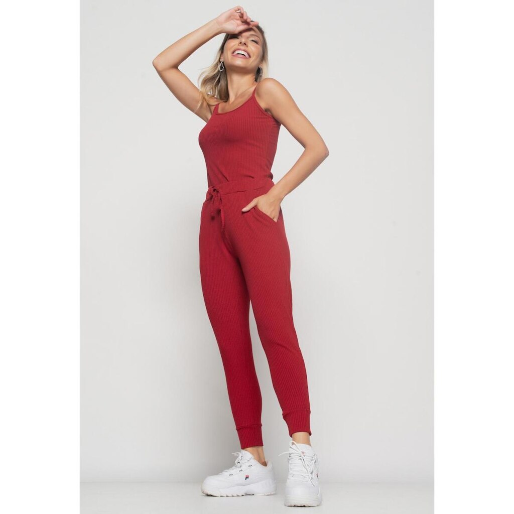 Conjunto Comfy Com Regata Alcinha e Jogger Canelada Salvatore Fashion