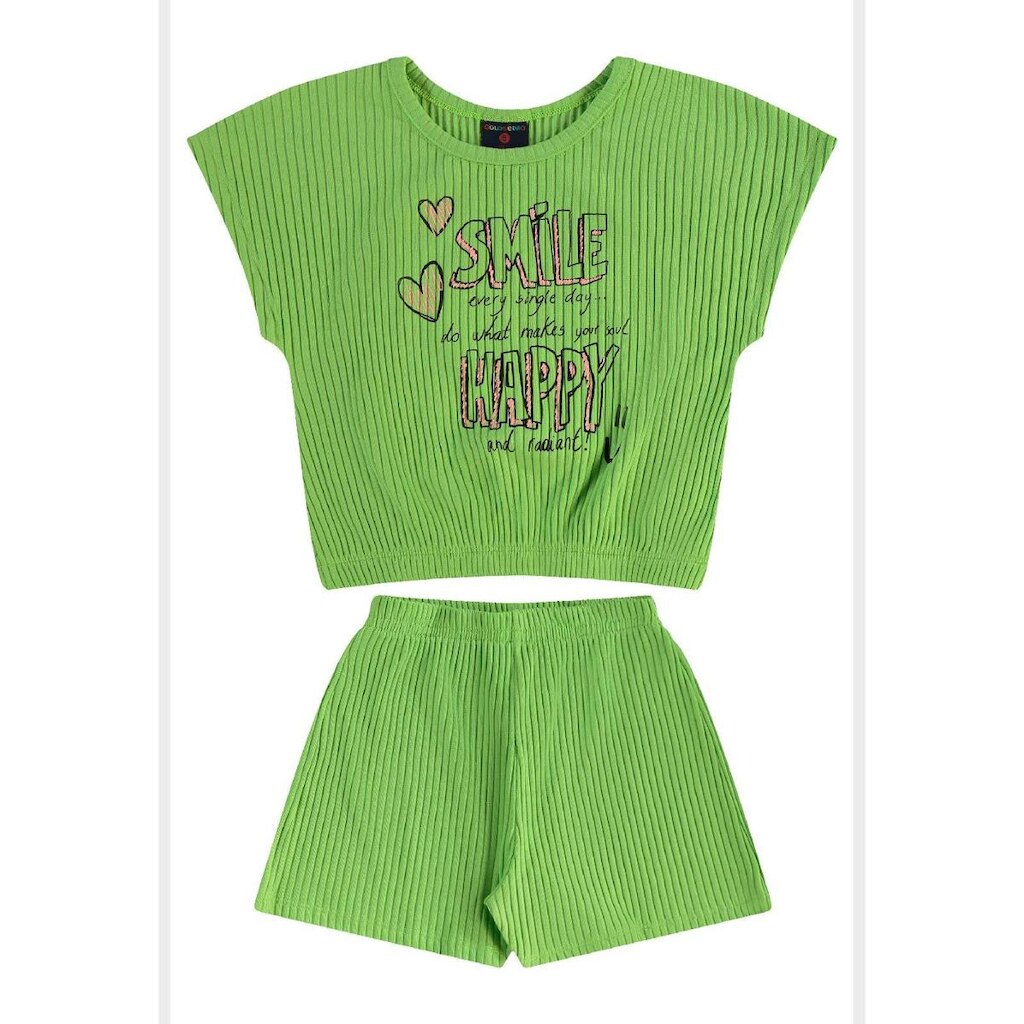 Conjunto Cropped e Short Infantil Guloseima