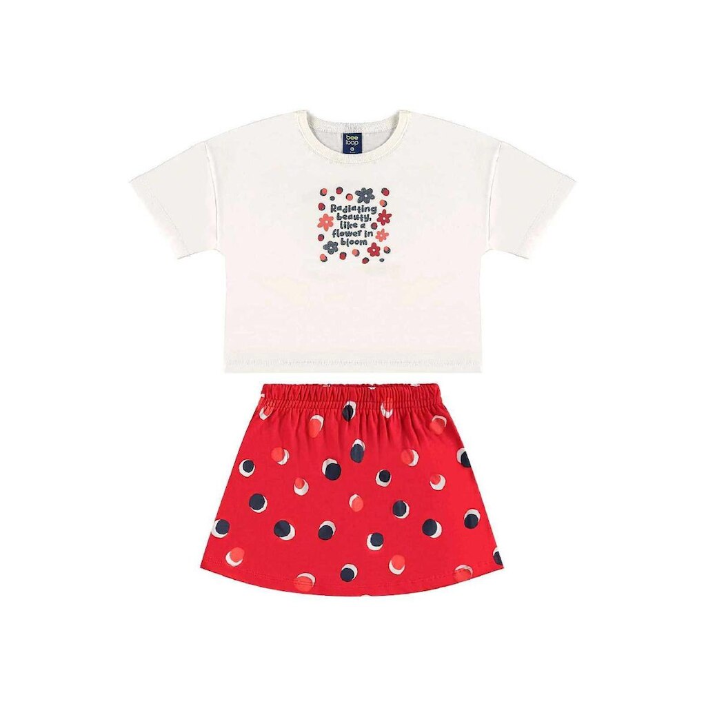 Conjunto Cropped e Short-Saia Bee Loop