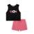 Conjunto Cropped e Shorts em Moletom Lilimoon 66536 - Preto