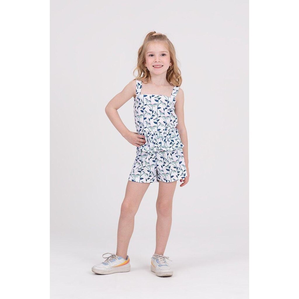 Conjunto Cropped Infantil Poliplex Delicado Branco