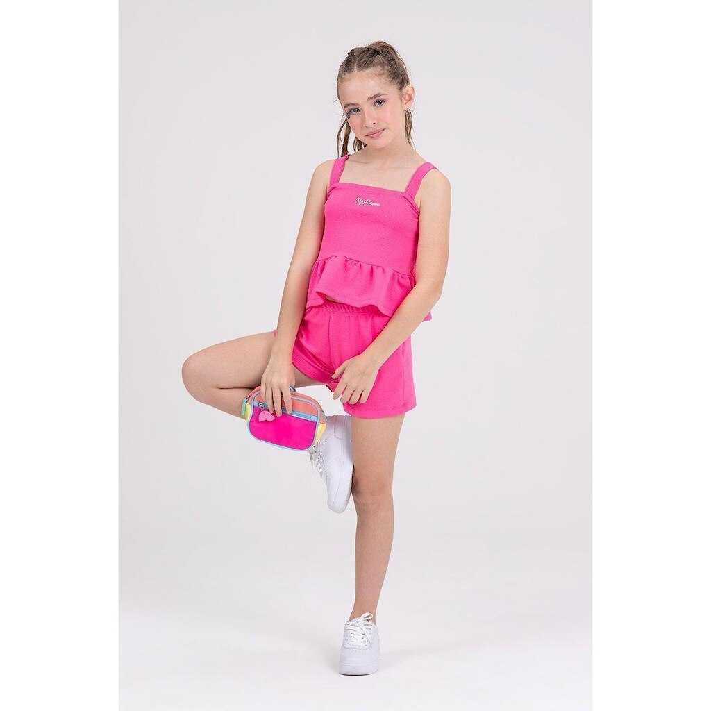 Conjunto Cropped Infantil Rustique Princess Rosa