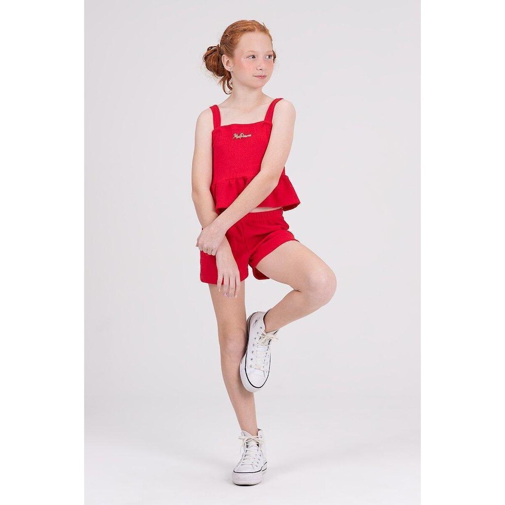Conjunto Cropped Infantil Rustique Princess Vermelho