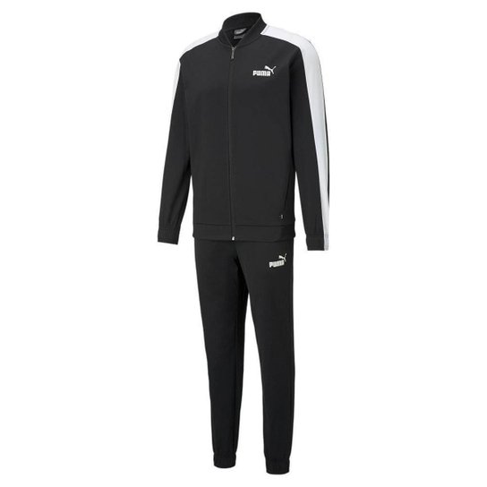 Conjunto De Agasalho Puma Bball Tricot Suit Masculino - Preto+Branco Menor preço em Conjunto De Agasalho Puma Bball Tricot Suit Masculino - Preto+Branco