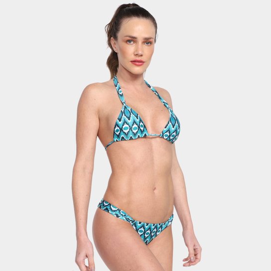 Conjunto de Biquini Água Doce Cortininha - Verde Menor preço em Conjunto de Biquini Água Doce Cortininha - Verde