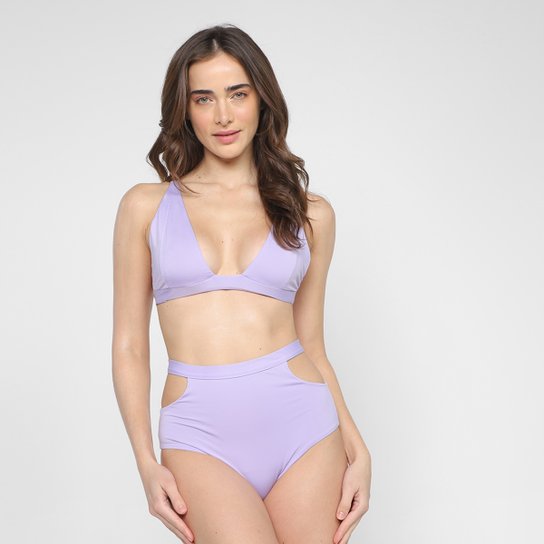 Conjunto de Biquini Hang Loose Sutiã Inspira e Hotpant - Roxo