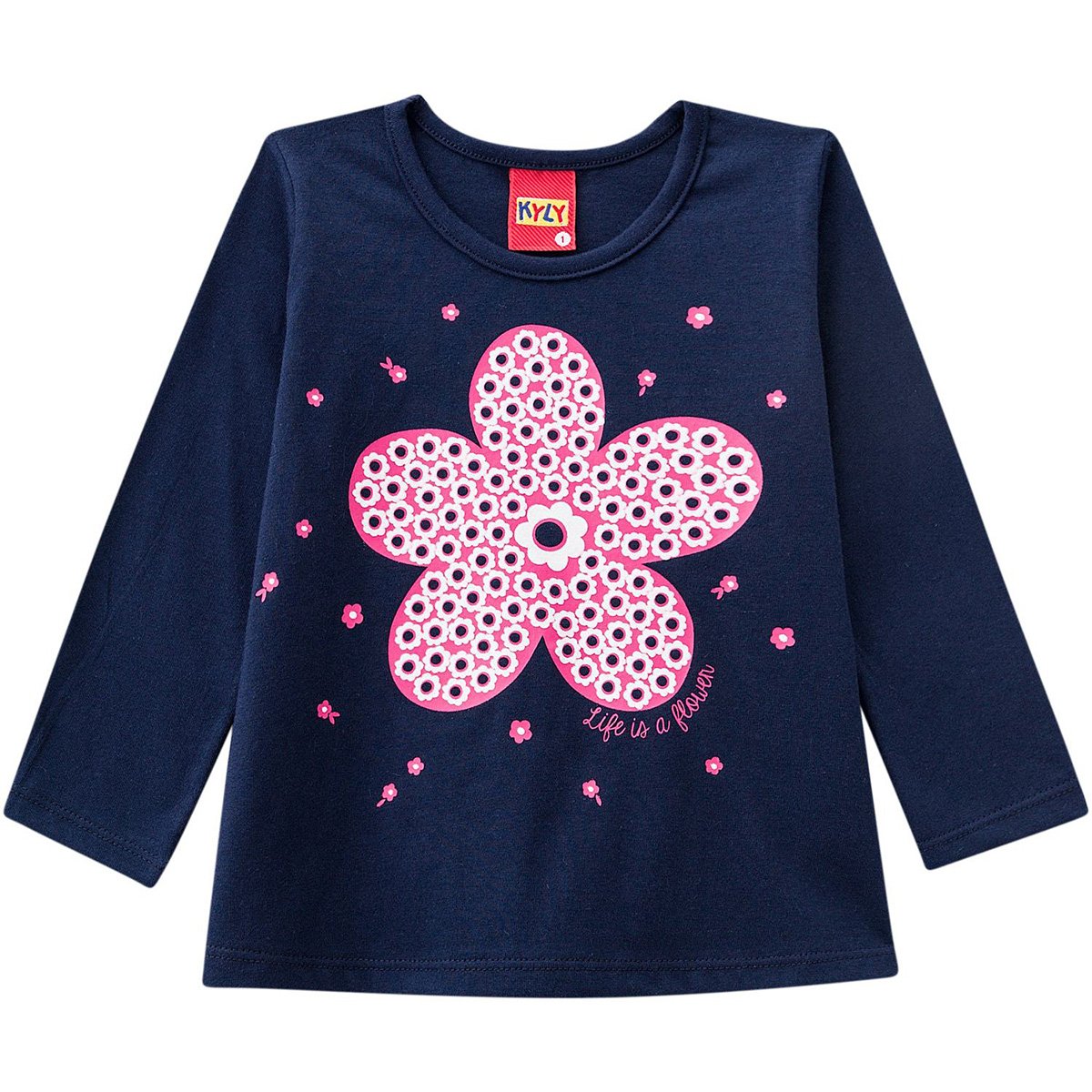 blusa manga longa infantil kyly