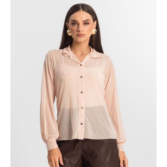 Conjunto De Camisa Tule Com Top Endless Rosa