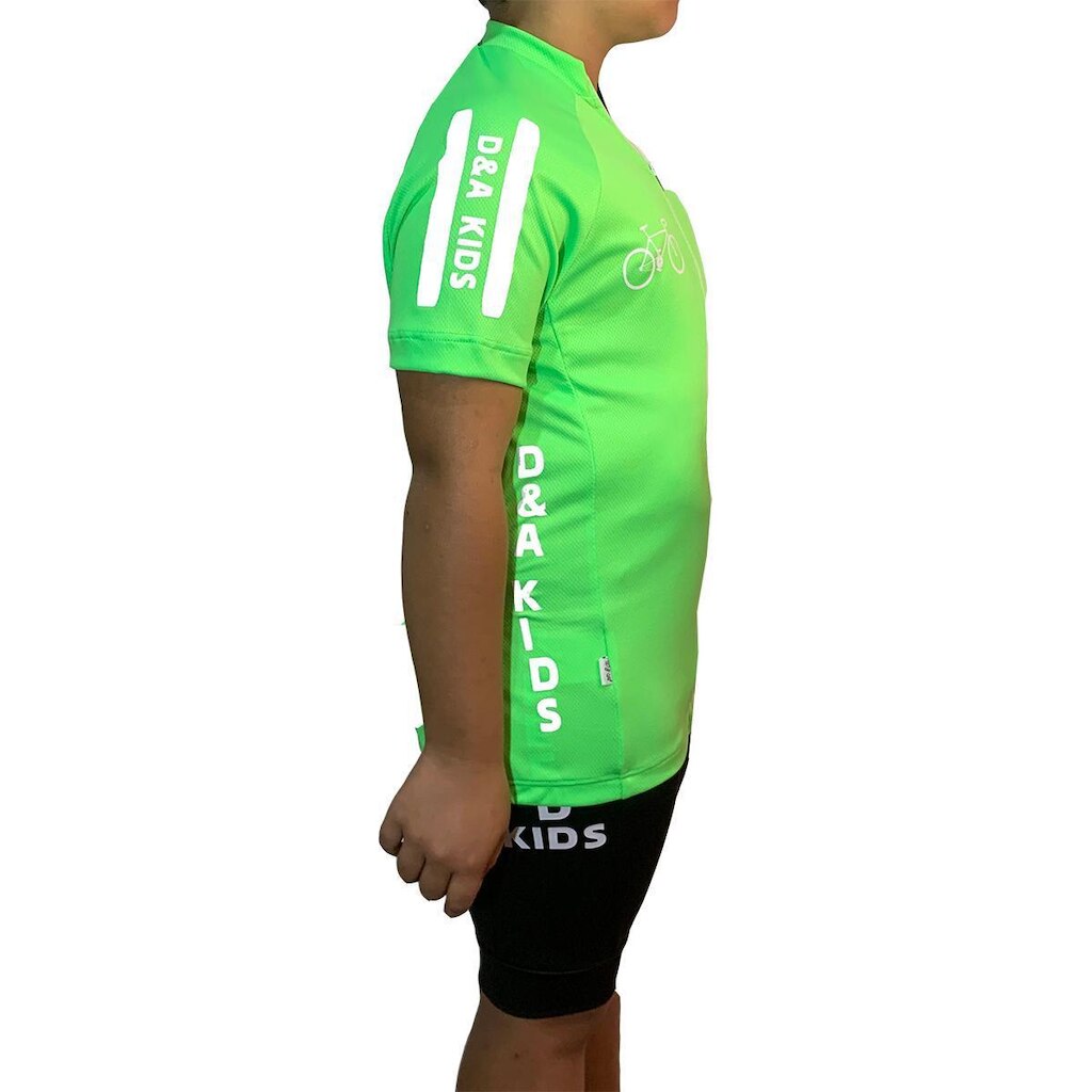 Conjunto de Camiseta e bermuda DA Modas com forro para ciclismo infantil