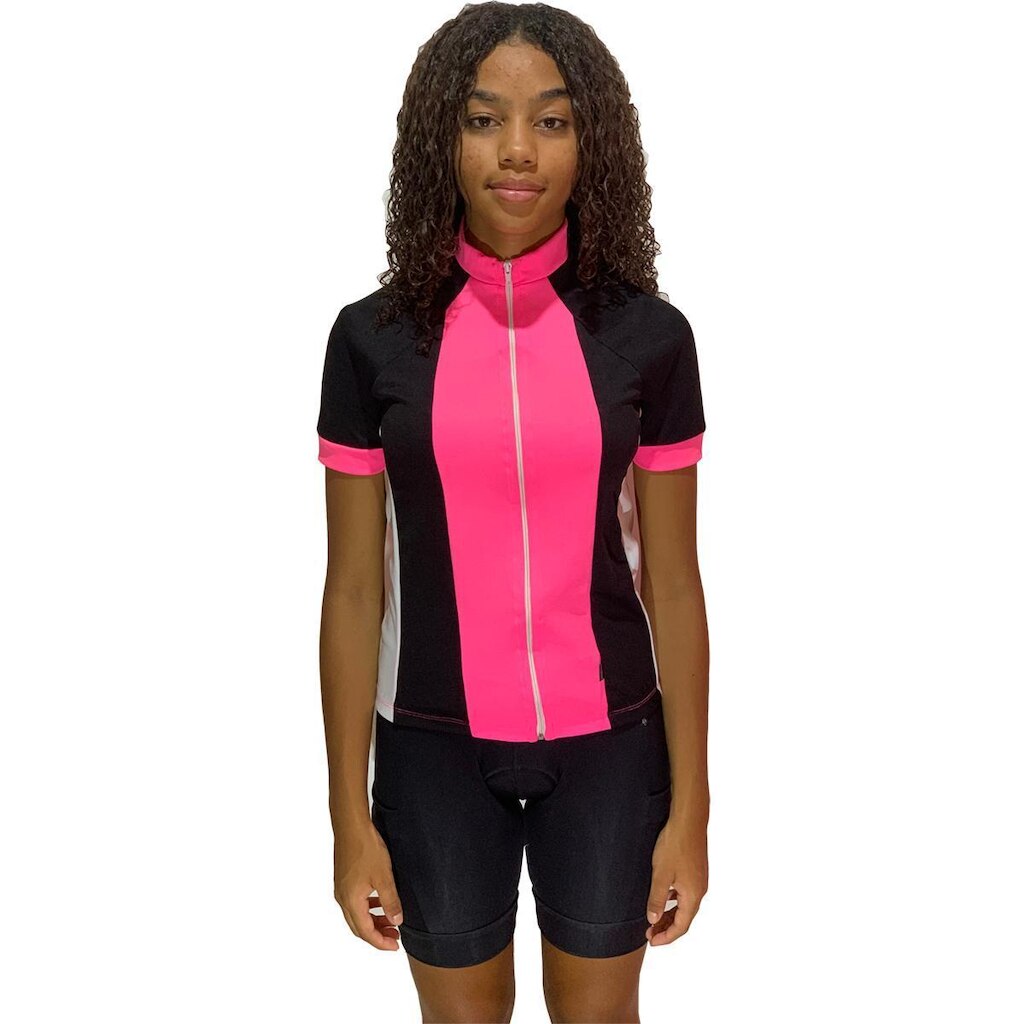 Conjunto de Camiseta e Bermuda Infantil com forro DA Modas para Ciclismo com Proteção UV