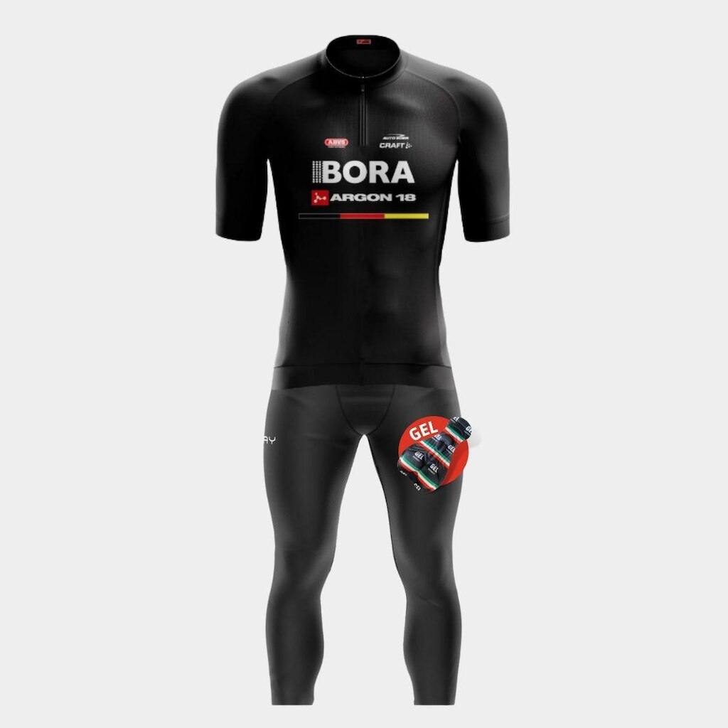 Conjunto de Ciclismo Masculino Camisa Manga Curta e Calça de Forro Gel Proteção Uv