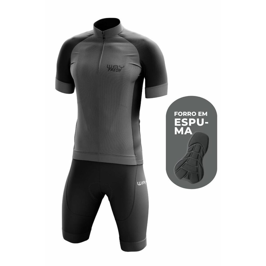 Conjunto de Ciclismo Masculino Profissional Camisa+Bermuda Acolchoada Proteção