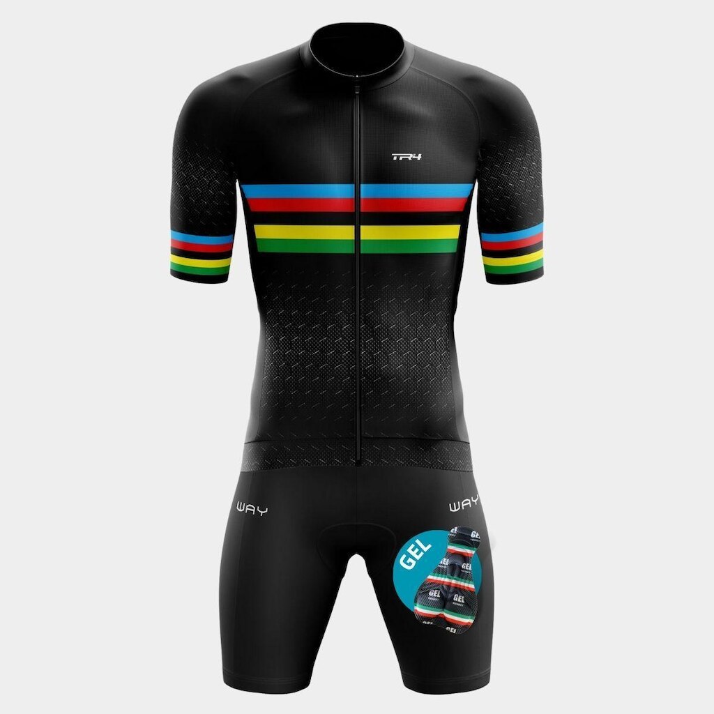 Conjunto de Ciclismo Masculino TR4 Premium com Forro de Gel Way