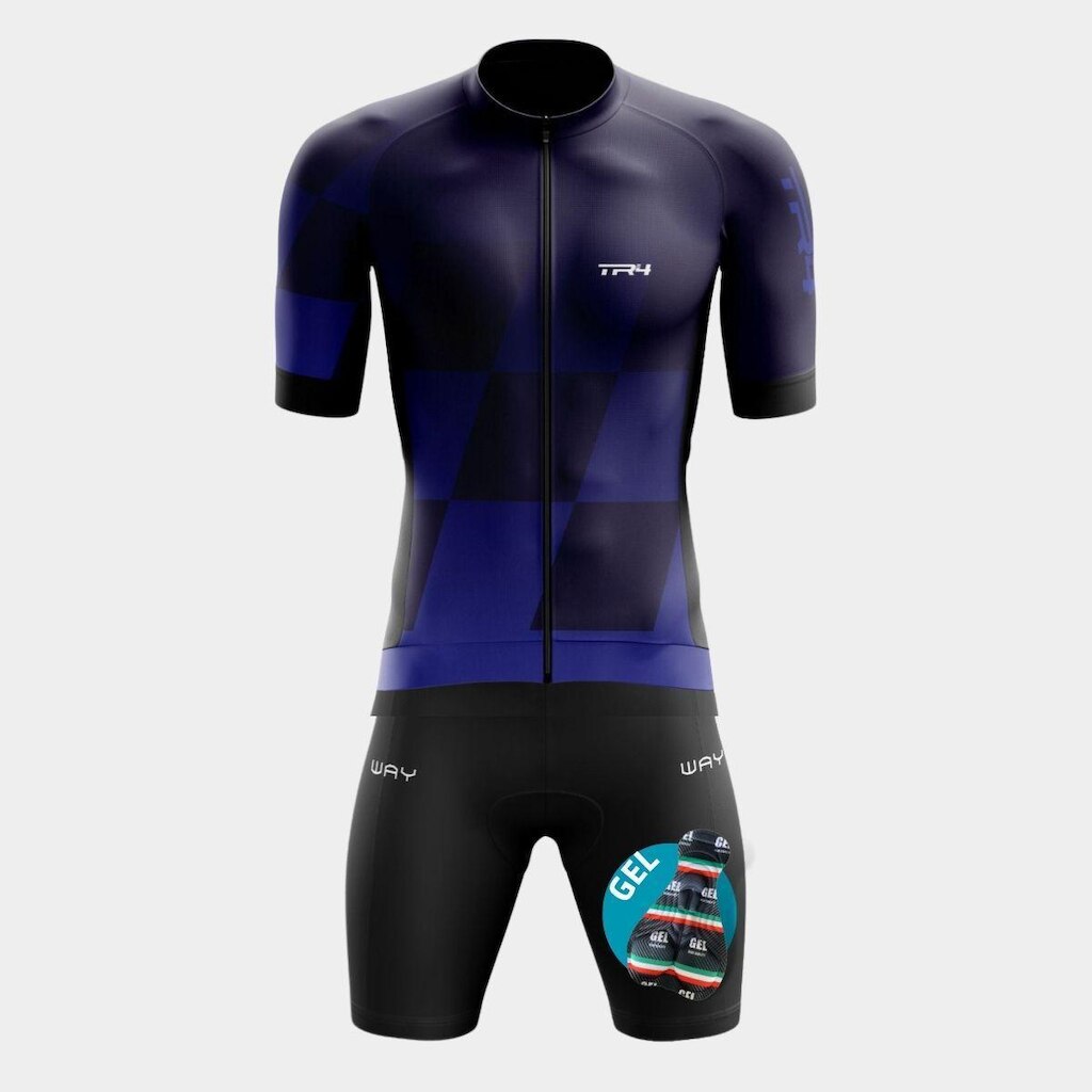 Conjunto de Ciclismo Masculino TR4 Premium com Forro de Gel Way