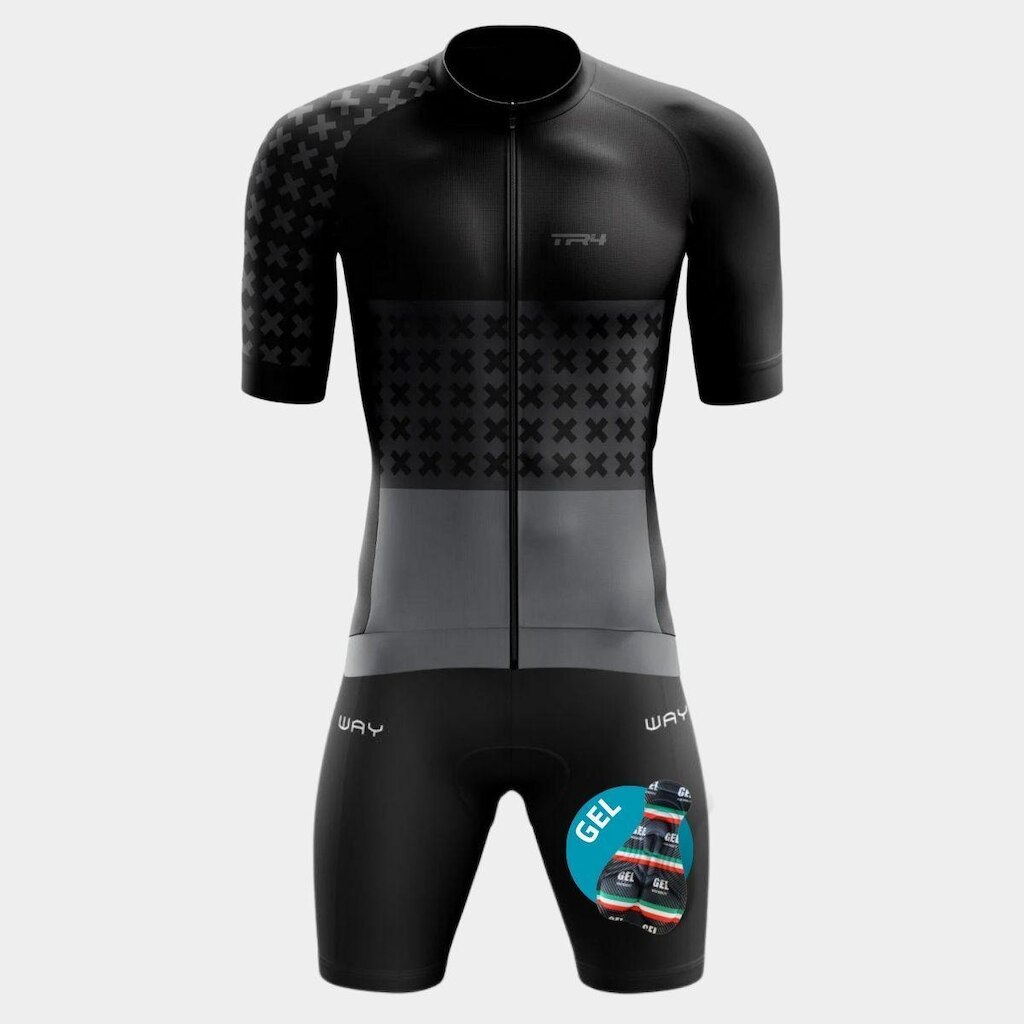 Conjunto de Ciclismo Masculino TR4 Premium com Forro de Gel Way