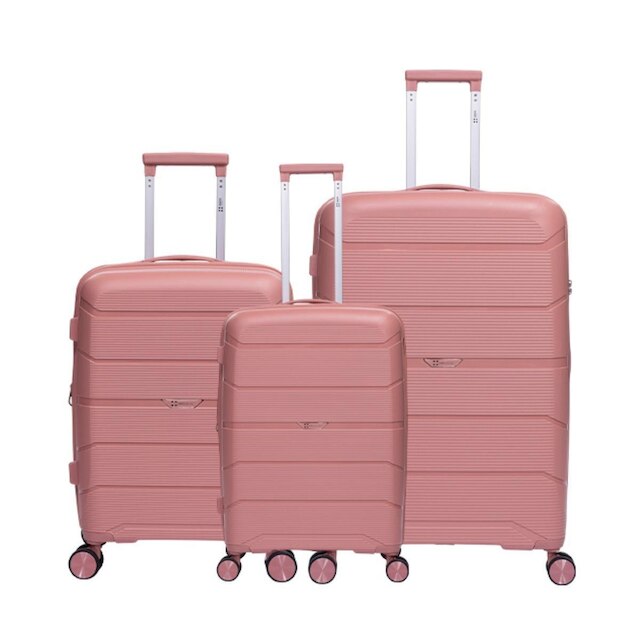 Conjunto de malas de viagem polipropileno Barcelona Swiss Move Rose
