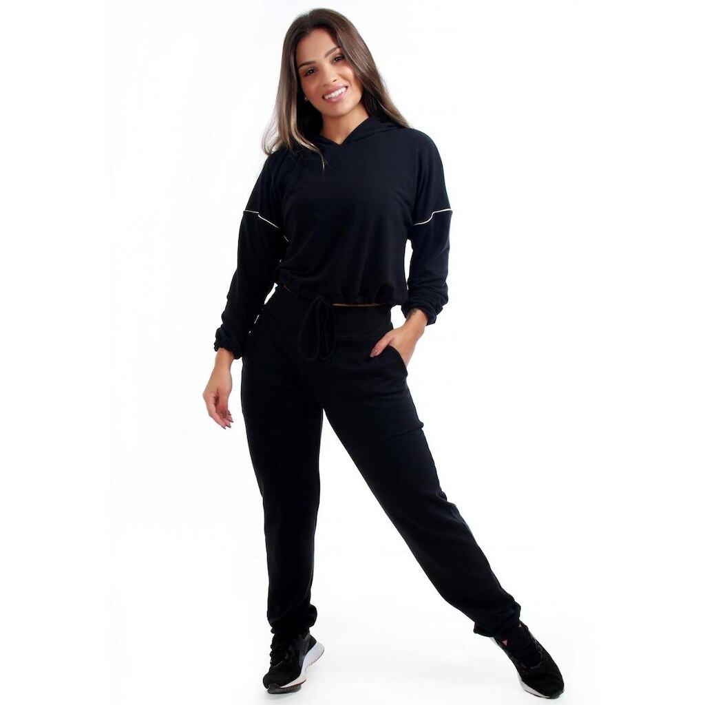 Conjunto de Moletinho Calça jogger Casaco