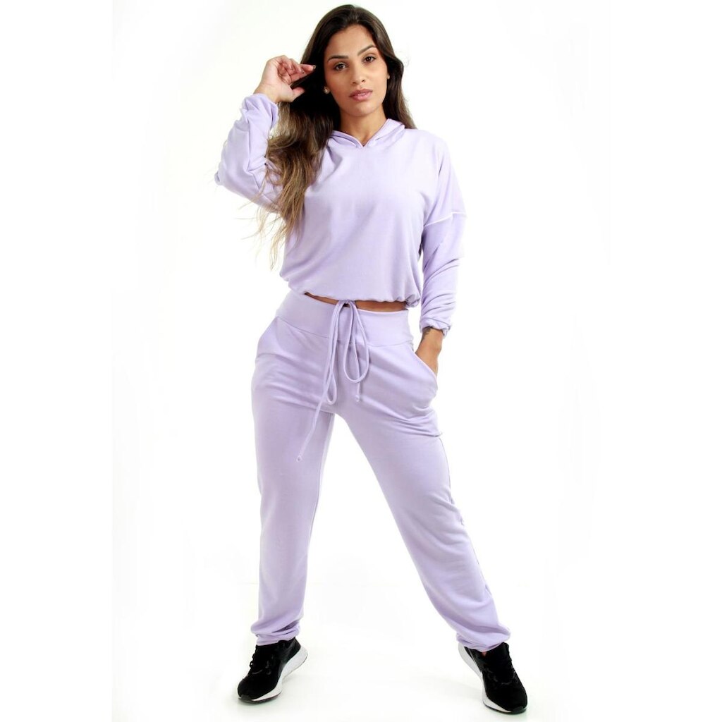 Conjunto de Moletinho Calça jogger Casaco