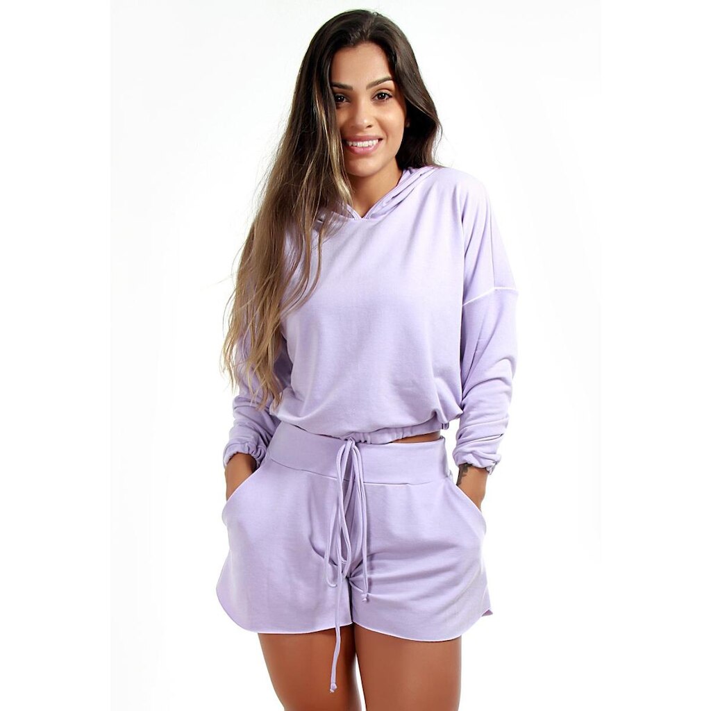 Conjunto de Moletinho Short + Casaco