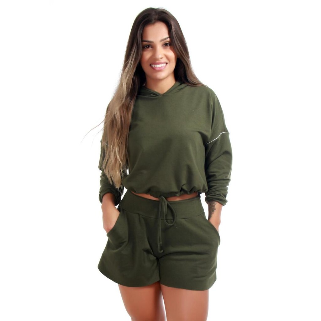 Conjunto de Moletinho Short + Casaco