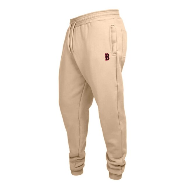 Conjunto de Moletom Blusa + Calça Masculino Bege Estampado Estilo Casual